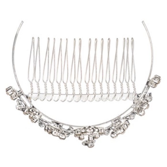 New Silver & Rhinestone Mini Tiara - Picture 2 of 5